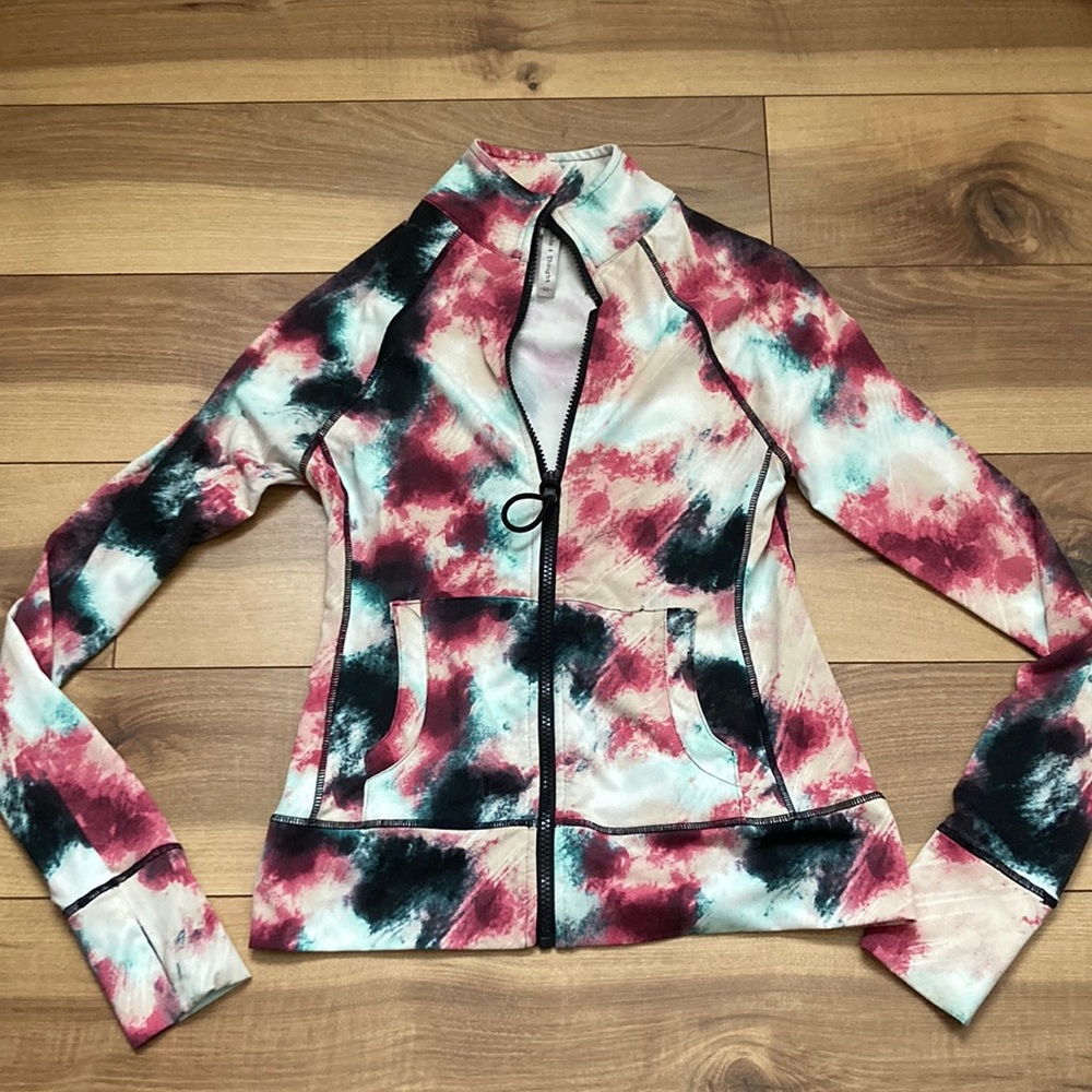Threads 4 Thought recycled poly spandex zip up sweatshirt / jacket. Size XS